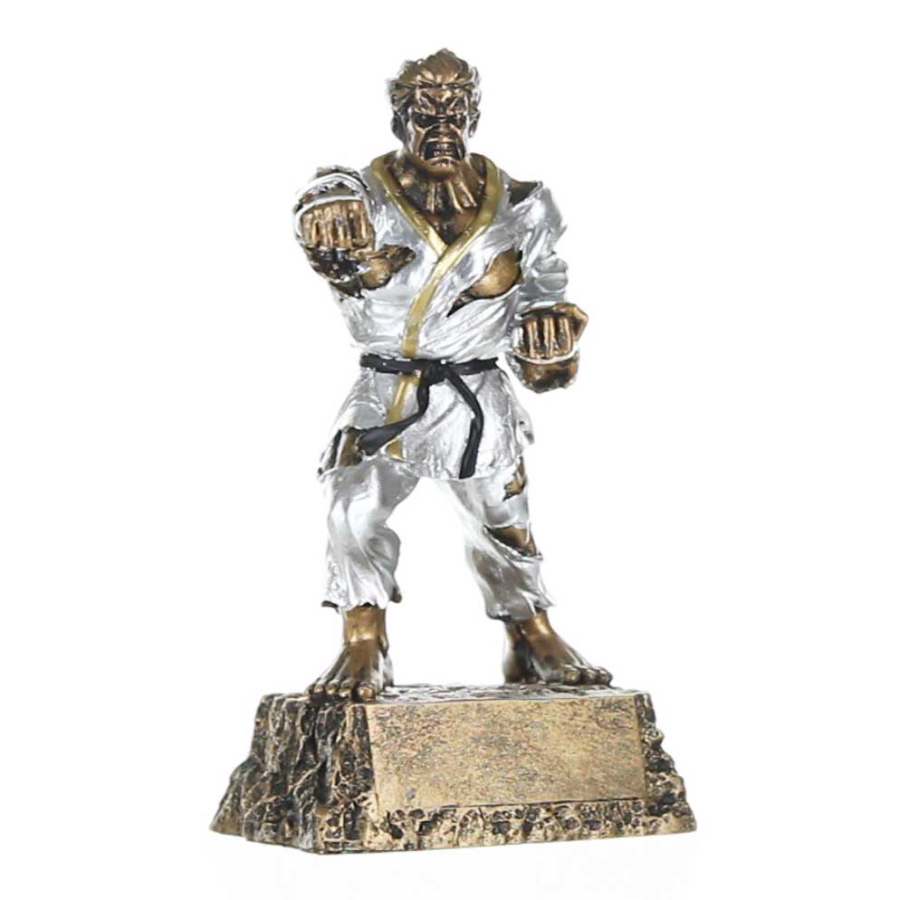 Karate Monster Trophy | Engraved Monster Karate Award - 6.75 Inch Tall Decade Awards