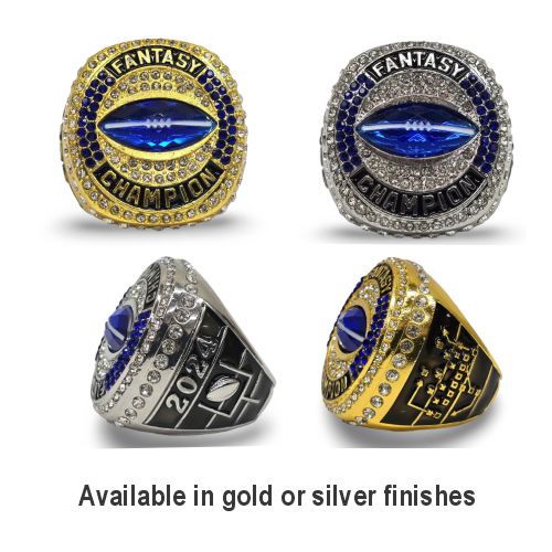 2024 Fantasy Football Champion Ring - Silver Finish | FFL Champ Ring