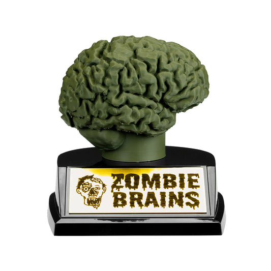 Zombie Brain Trophy with free custom engraving spooky Halloween award by Decade Awards