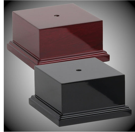 Monaco Wood Trophy Base - 5.625 x 5.625 Inch Wide x 3 Inch Tall Decade Awards