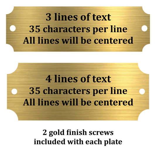 Metal Perpetual Plate | Gold Finish | Personalized Engraved Plate | 2 Sizes