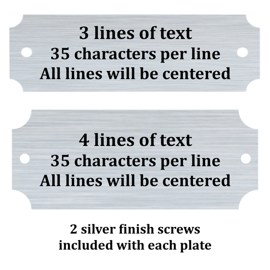 Metal Perpetual Plate | SILVER Finish | Personalized Engraved Plate | 2 Sizes