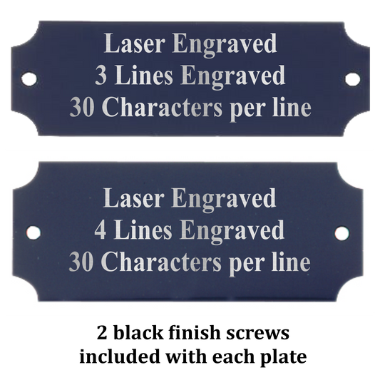 Metal Perpetual Plate | BLACK with Silver Lettering | Personalized Engraved Plate | 2 Sizes