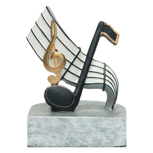 Music Color Tek Trophy | Engraved Musical Note Award - 4 Inch Tall Decade Awards