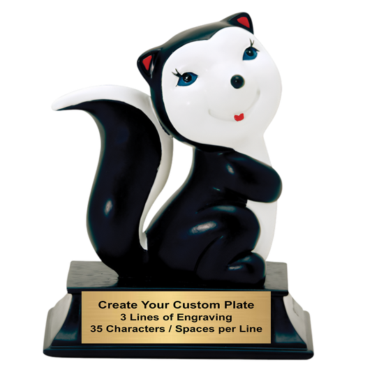Personalized Skunk Trophy | Little Stinker Award | 5 Inches Tall
