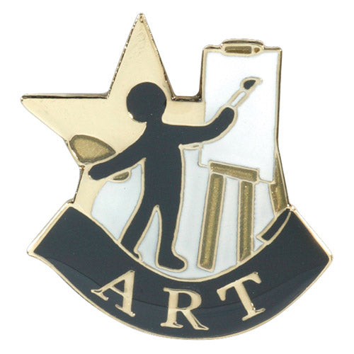 Art Lapel Pin – Academic Achievement Pin for Jackets, Backpacks & Sashes Decade Awards