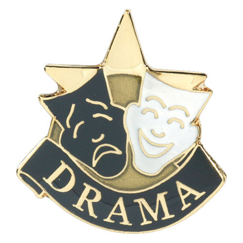 Drama Lapel Pin – Academic Achievement Pin for Jackets, Backpacks & Sashes Decade Awards