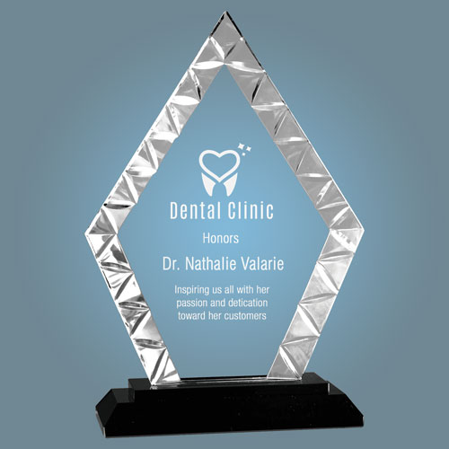 Diamond in the Rough Award | Engraved Corporate Award - 7.5 Inch Tall Decade Awards