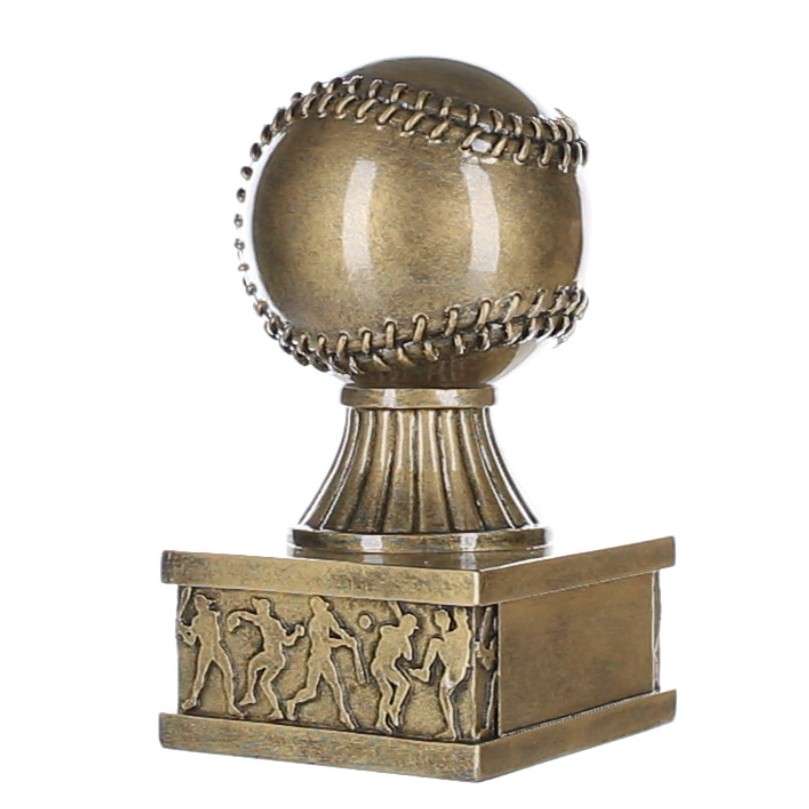 Celebrate the game with this detailed Action Pedestal Baseball Trophy – proudly personalized with free engraving by Decade Awards.