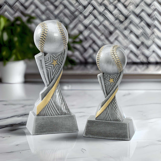 Baseball Aspire Trophy | Engraved Baseball Award - 6 or 8 Inch Tall Decade Awards