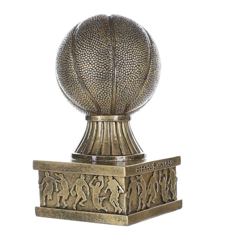 Personalized basketball trophy with free custom engraving 6 inch tall Action Pedestal Basketball Award by Decade Awards