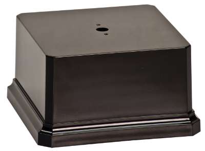 Black Gloss Weighted Plastic Trophy Base - 6 x 6 Decade Awards