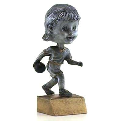 Bowling Bobblehead Trophy - Female / Male | Engraved Bowler Award - 6 Inch Tall Decade Awards