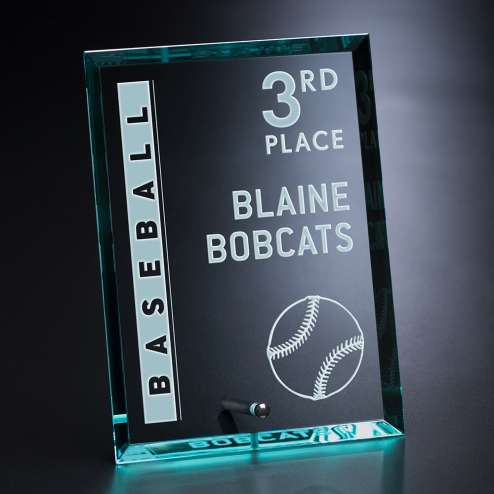 Bristol Crystal Corporate Award | Engraved Crystal Plaque Award - 8" Tall Decade Awards