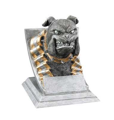 Bulldog Spirit Mascot Trophy | Engraved Bulldog Award - 4 Inch Tall Decade Awards