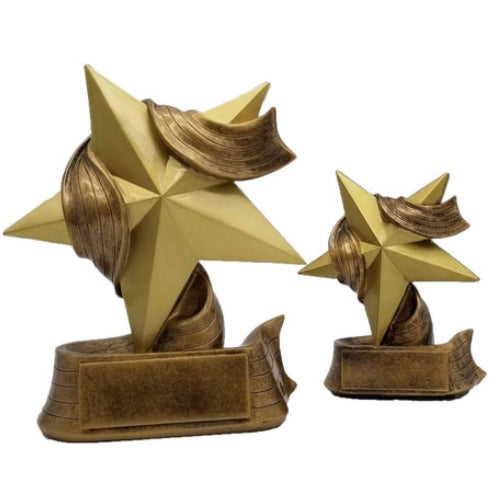 Star Trophy, Gold | Engraved Gold Star Award | Employee Superstar Recognition - 5 or 7 Inch Tall Decade Awards