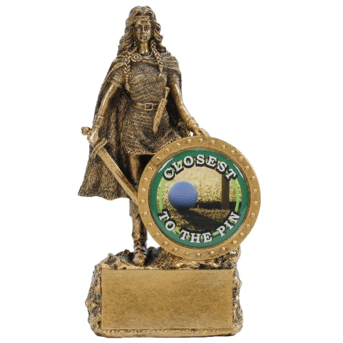 Female Champion Trophy - Closest to the Pin | Engraved Woman Golf Warrior Award - 6.75 Inch Tall Decade Awards
