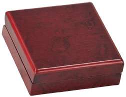 Challenge Coin / Rosewood Finish Medal Presentation Box - up to 3.25" Medals Decade Awards
