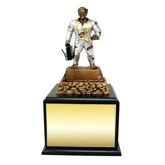 Monster Sales Perpetual Trophy | Beast Mode Sales Heritage Award | 13 Inches Tall