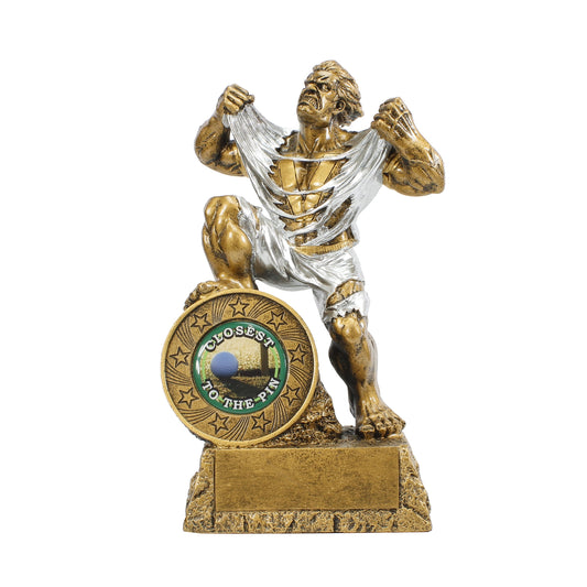 Large Golf Monster Closest to the Pin | Engraved Large Monster Golf Trophy - 9.5 Inch Tall Decade Awards