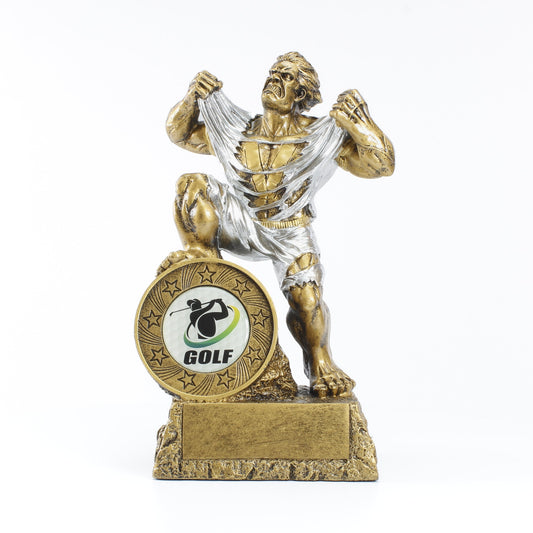 Golf LARGE Monster Trophy / Engraved Golf GIANT Beast Award - 9.5 Inch Tall