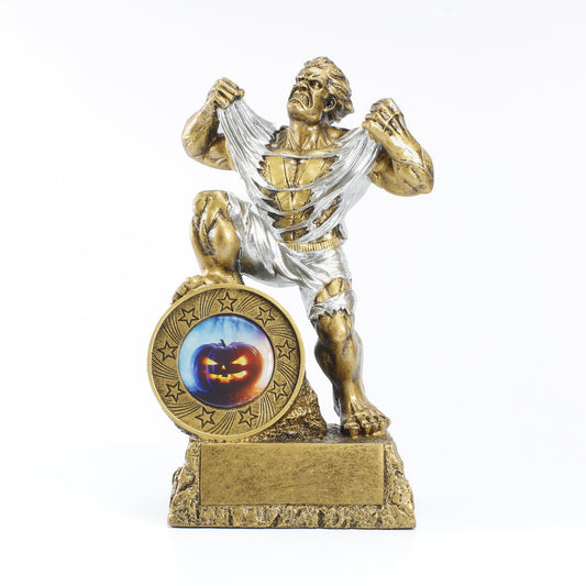 Halloween LARGE Monster Trophy | Engraved Pumpkin HUGE Beast Award - 9.5 Inch Tall Decade Awards