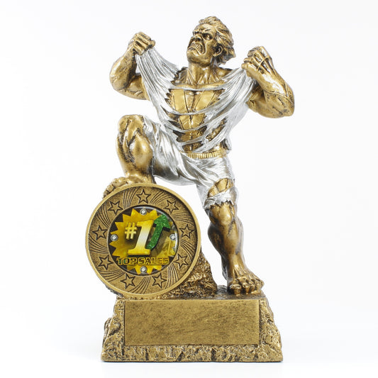 Top Sales LARGE Monster Trophy - 9.5 Inch Tall | Engraved #1 Sales Champion GIANT BEAST Award Decade Awards