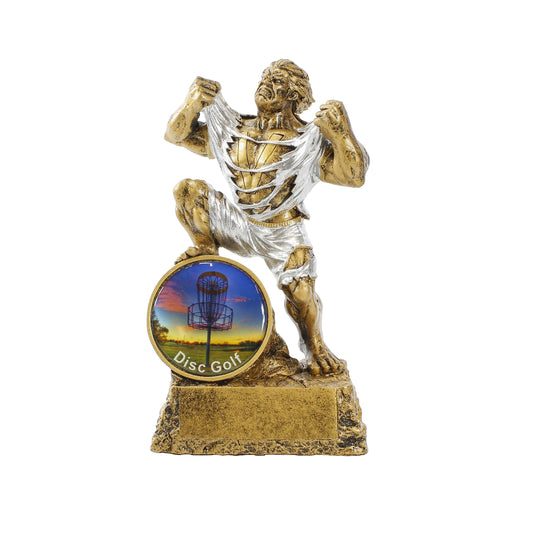 Disc Golf Monster Trophy | Engraved Disc Golf Beast Award - 6.75 Inch Tall Decade Awards