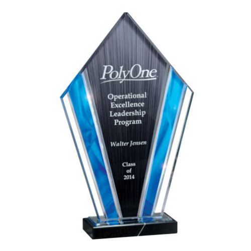 Art Deco Acrylic Trophy | Personalized Deco Tower Award - 12" x 7"