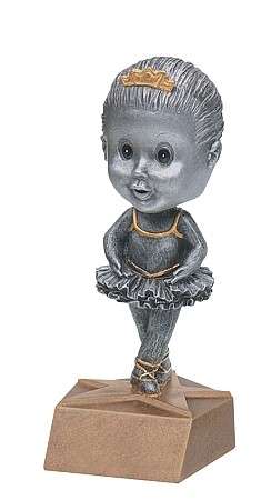 Dance Bobblehead Trophy | Engraved Ballerina Award - 6 Inch Tall Decade Awards