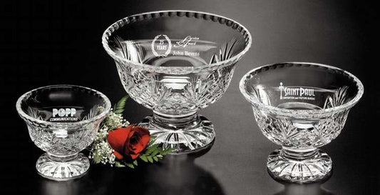 Durham Footed Trophy Bowl Crystal Corporate Award / Gift | Engraved Crystal Bowl - 3 sizes Decade Awards