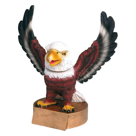 Eagle Bobblehead Mascot Trophy | Engraved Eagle Mascot Award - 6 Inch Tall Decade Awards