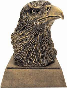 Eagle Head Mascot Sculptured Trophy | Engraved Eagle Award - 5.5 Inch Tall Decade Awards