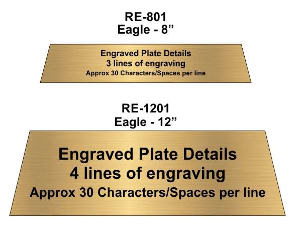 Eagle Mascot Gold Resin Trophy | Engraved Golden Eagle Award - 8 or 12 Inch Tall Decade Awards