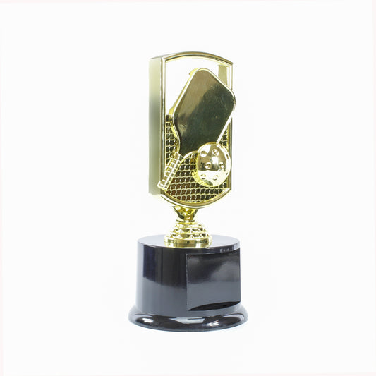 Pickleball Trophy | Engraved Pickle Ball Award - 8.375" Tall Decade Awards