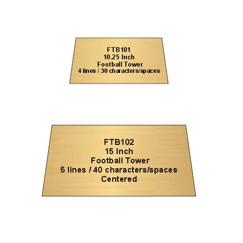 Fantasy Football Champion Gold Tower Trophy | FFL Winner Award - 10.25 or 15 Inch Tall