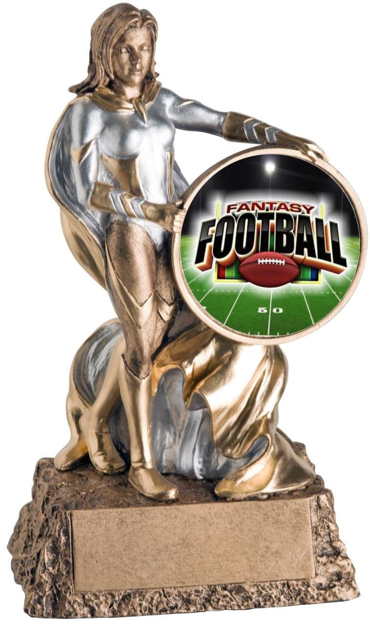 Fantasy Football League Valkyrie Trophy | Engraved Female FFL Award - 6.75 Inch Tall Decade Awards