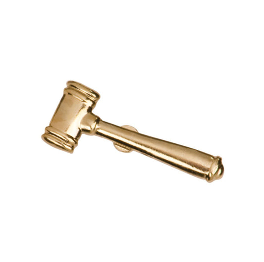 Gavel Lapel Pin | Mallet Letter Jacket Chenille Pin Decade Awards