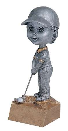 Golf Bobblehead Trophy - Female / Male | Engraved Golf Award - 6 Inch Tall Decade Awards