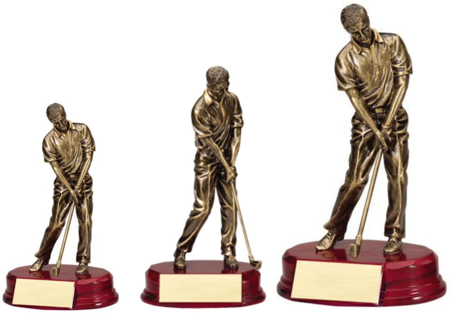 Golf Chip Shot Trophy | Engraved Male Golfer Award - 7.5", 9.75" or 11" Tall Decade Awards