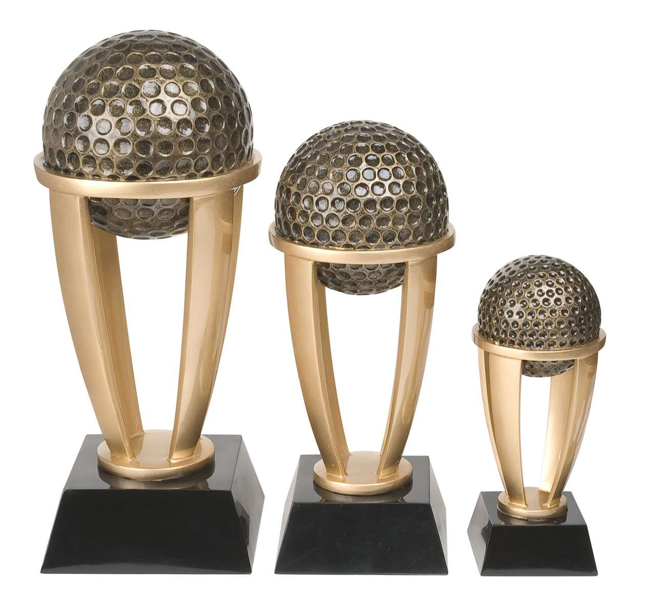 Golf Tower Trophy | Engraved Golf Tournament Award - 7.5, 10.75 or 13 Inch Tall Decade Awards