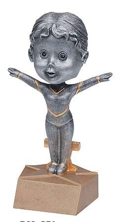 Gymnast Bobblehead Trophy | Engraved Gymnastic Award - 6 Inch Tall Decade Awards