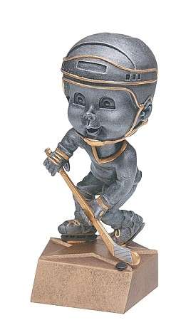 Hockey Bobblehead Trophy - Female / Male | Engraved Hockey Award - 6 Inch Tall Decade Awards