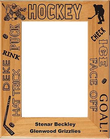 Hockey Male Picture Frame- Personalized Decade Awards