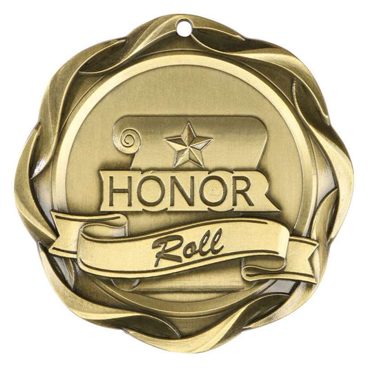Honor Roll Fusion Medal- Gold | Engraved Honor Roll Medallion - 3 Inch Wide Decade Awards