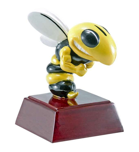 Hornet Mascot Sculptured Trophy | Engraved Hornet Award - 4 Inch Tall Decade Awards