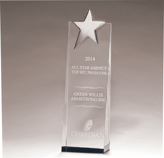 Crystal Star Trophy – Shining Star Recognition Award Decade Awards Made in the USA