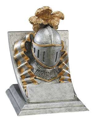 Knight Spirit Mascot Trophy | Engraved Knight Award - 4 Inch Tall Decade Awards
