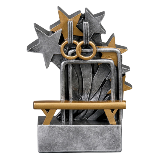 Gymnastic Star Blast Trophy | Engraved Gymnast Award - 4.75 Inch Tall Decade Awards