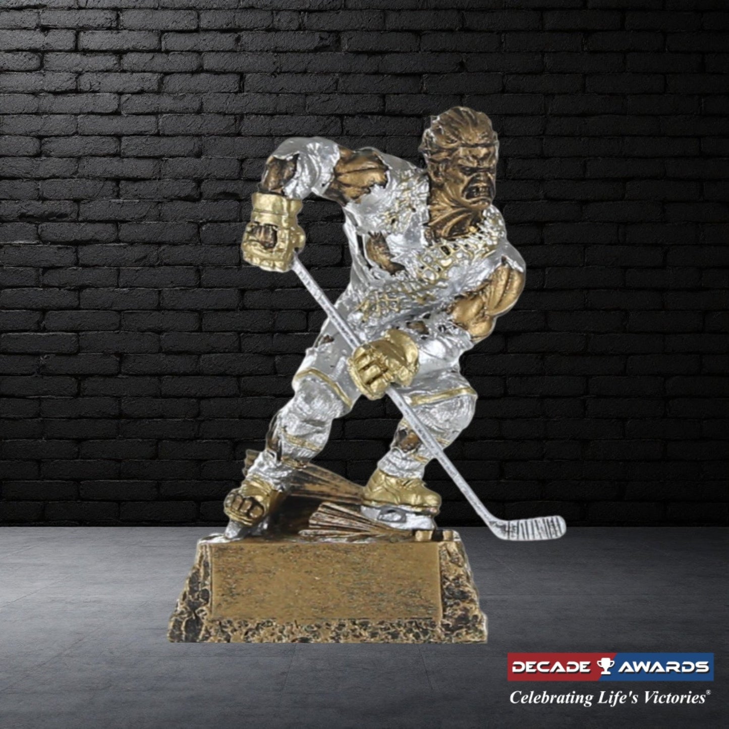 Monster Hockey Trophy - Engraved Hockey Award - 6.75 Inch Tall Decade Awards